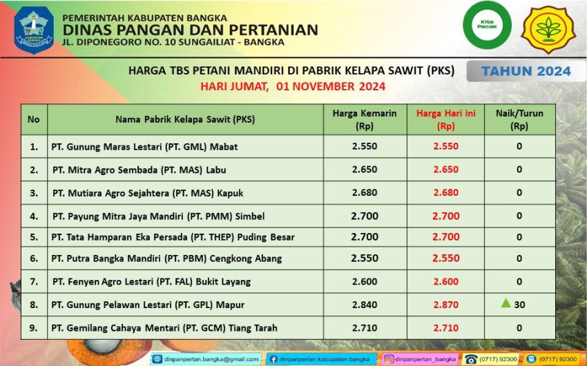 Tender CPO Tembus Rp15.118 per Kg, Harga TBS di Bangka Masih Loyo