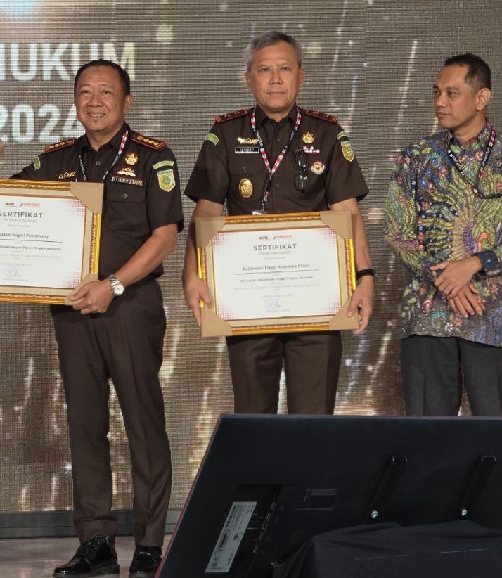 KPK Award 2024, Kejati Sumut Terbaik I Kategori Penyelesaian Penanganan Perkara Tipikor Tingkat Kejaksaan Tinggi se-Indonesia