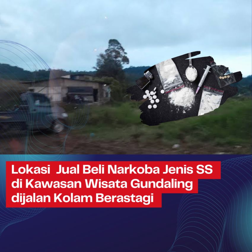 Dikawasan Wisata Gundaling di Jalan Kolam Berastagi, Transaksi Jual Beli Narkoba Jenis SS Laris Manis