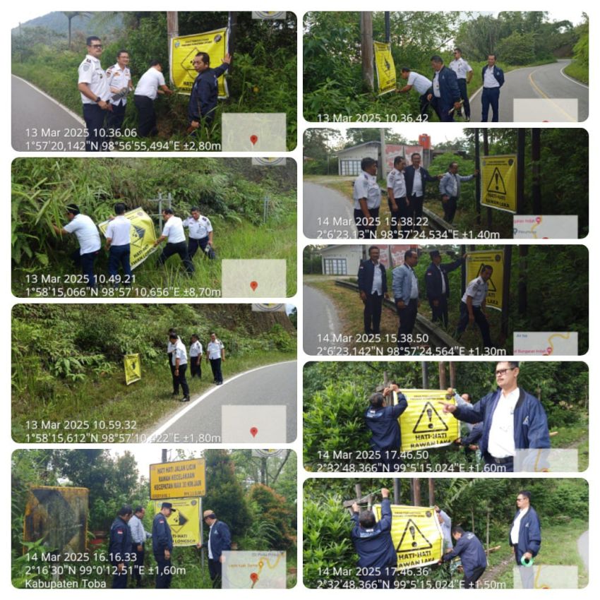 Tindak-lanjuti Hasil Survei Bersama, Pemprov Sumut Pasang Rambu Peringatan di 147 Titik Rawan
