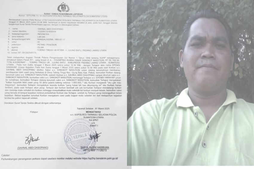 Ketua PAC LMPP Ujung Batu Minta Polres Tapsel Segera Menangkap Ketua BPD Tobing Tinggi Atas Kasus Pemukulan