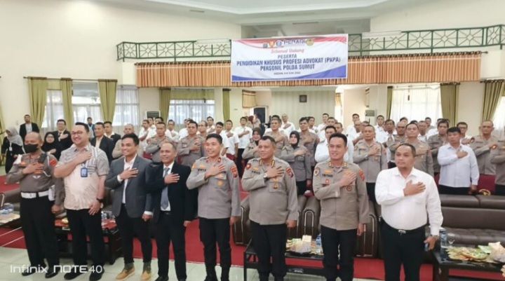 &lrm;Tingkatkan SDM Personel, Polda Sumut Gandeng PERADI Medan Gelar Pendidikan Khusus Profesi Advokat