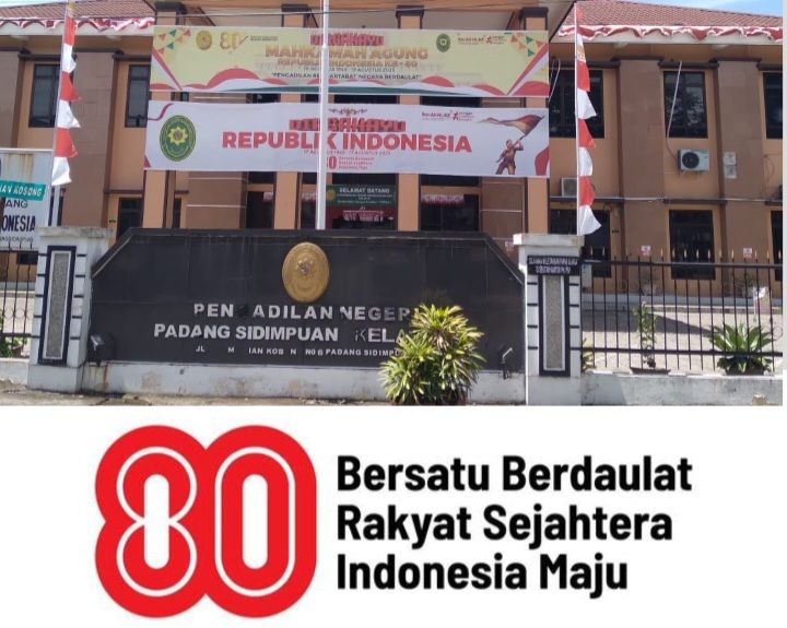Berani Tampil Beda, PN Padangsidimpuan Gunakan Logo Tak Resmi HUT RI Ke - 80, Aturan Dipandang Sebelah Mata