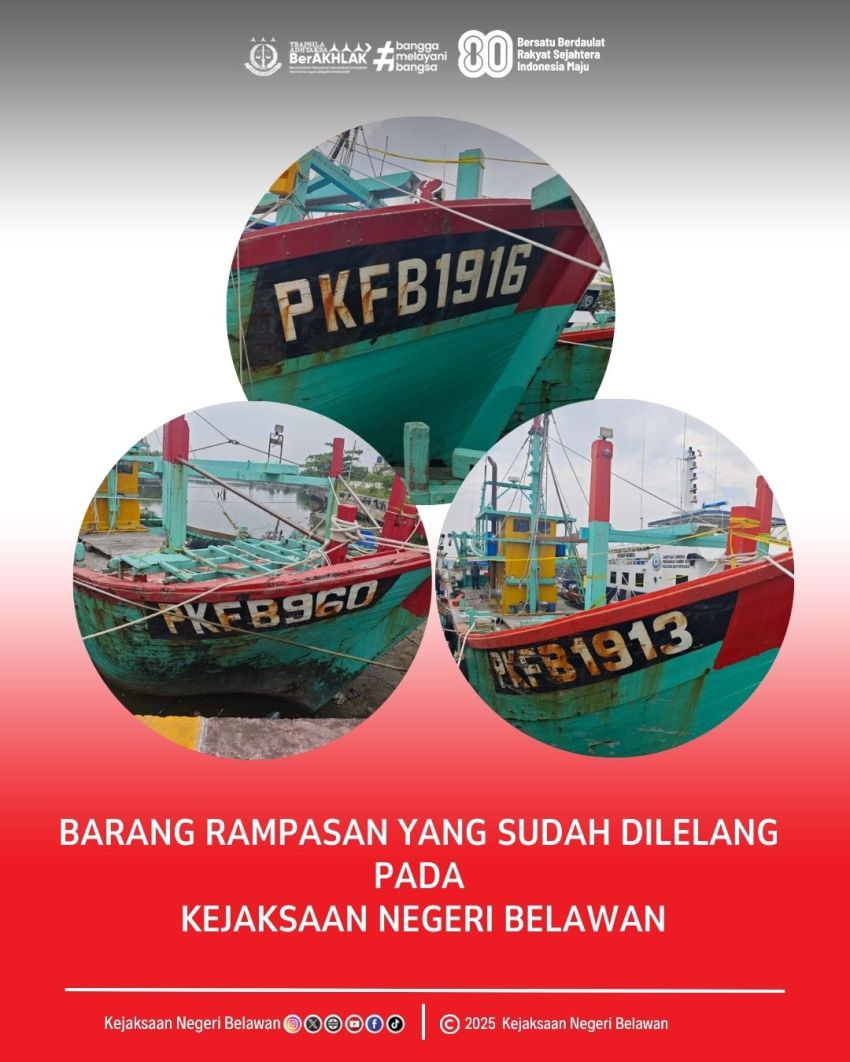 Kejari Belawan Lakukan Lelang Barang Rampasan Negara