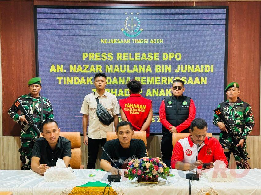 Kejati Aceh Bersama Polda Aceh Amankan DPO Kejari Sabang, Nazar Maulana