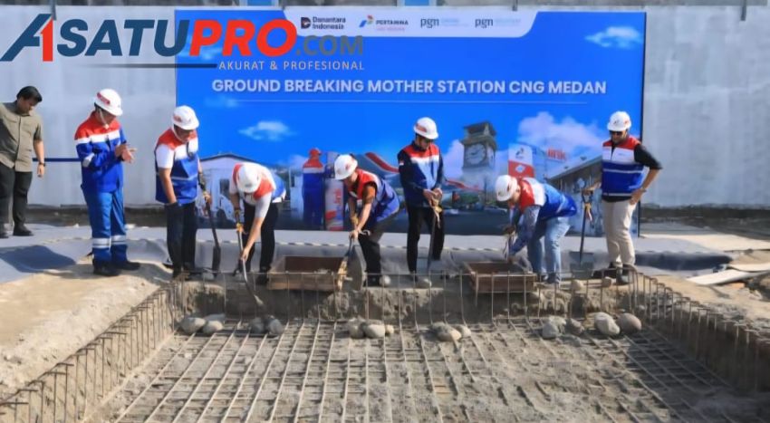 Ground Breaking Mother Station CNG Pertama di Medan Jadi Harapan Baru Akses Energi Bersih