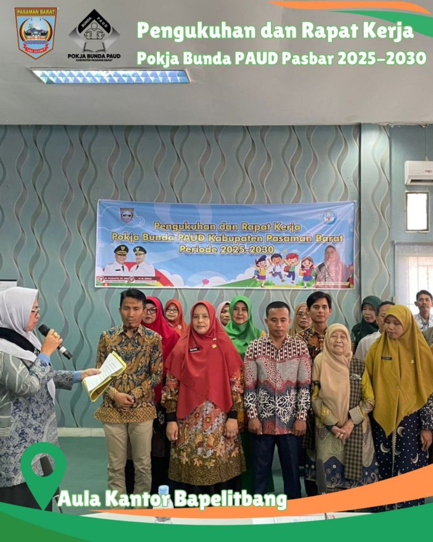 Pokja Bunda PAUD Pasbar Resmi Dilantik, Fokus Jalankan Program Pendidikan Anak Usia Dini 2025&ndash;2026