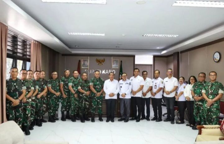 Pangdam I/BB Silaturahmi ke Kantor Bupati Karo, Perkuat Sinergi TNI dan Pemerintah Daerah