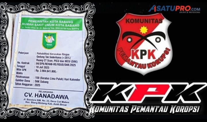 Diduga Ada Oknum Yang Membawa Konsultan Pengawas Luar Masuk Sabang, Sehingga Konsultan Pengawas Kota Sabang Secara Tidak Langsung Akan Tersisihkan
