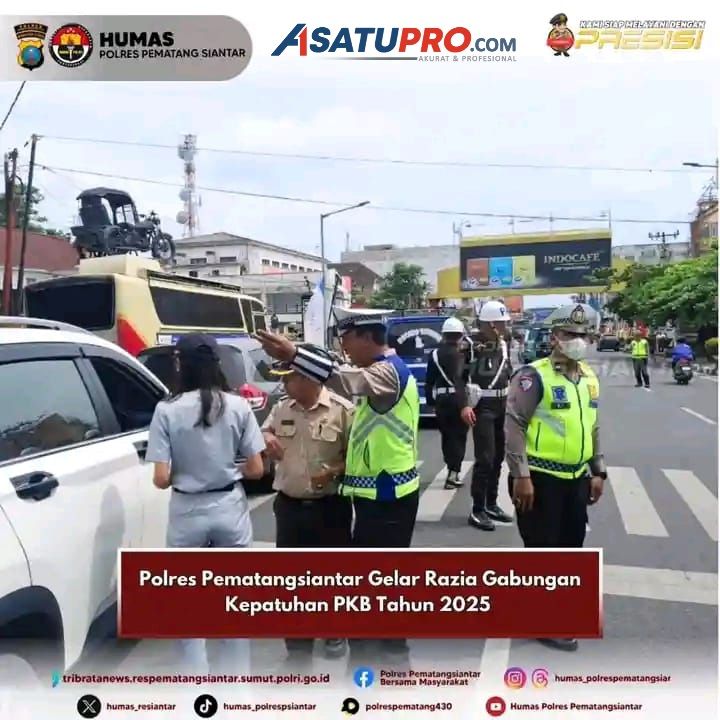 Polres Pematangsiantar Gelar Razia Gabungan Kepatuhan PKB Tahun 2025