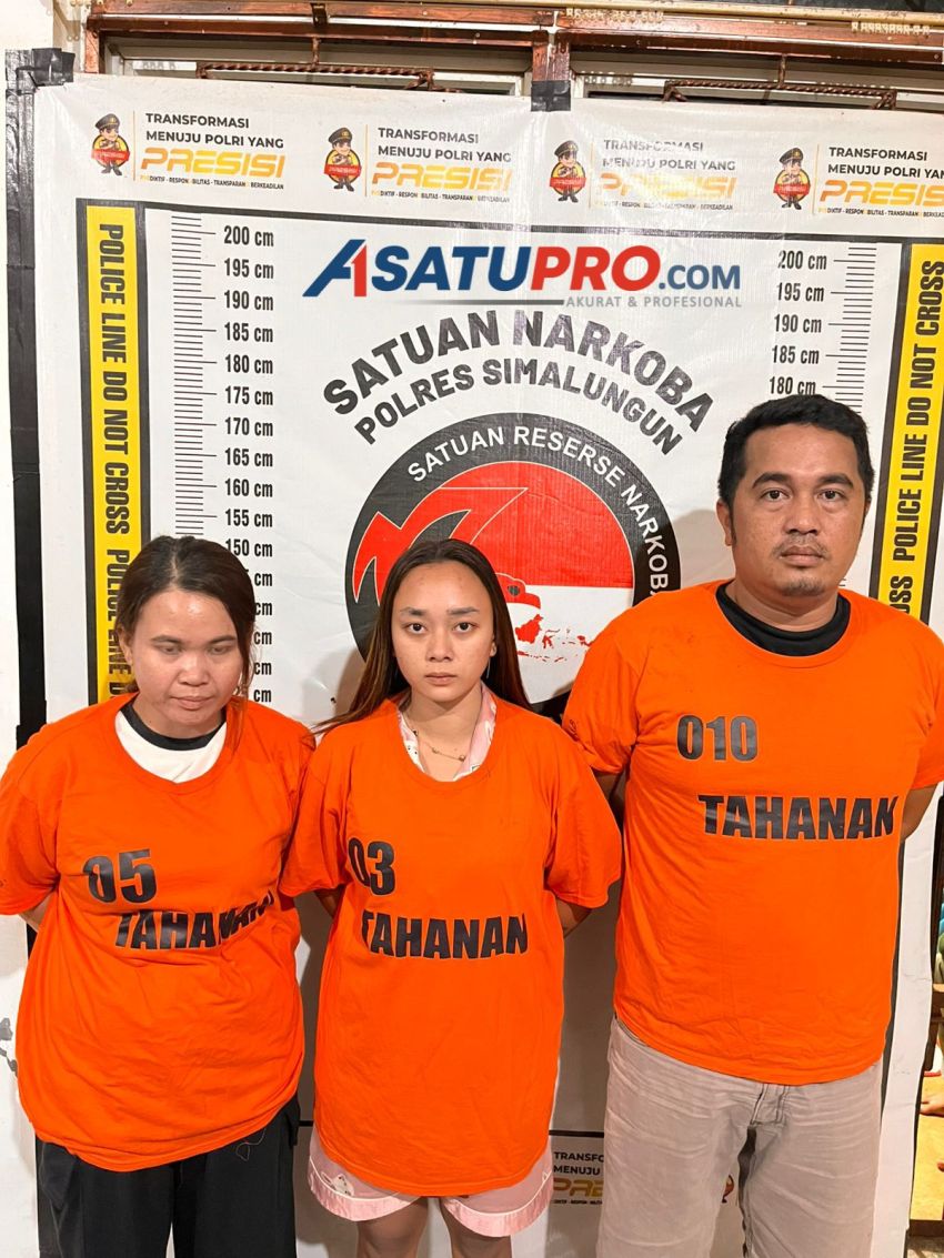 Tiga Pengedar Ekstasi ditangkap Di Tanah Jawa, 10 Butir Pil Tengkorak Pink Disita Satnarkoba Polres Simalungun