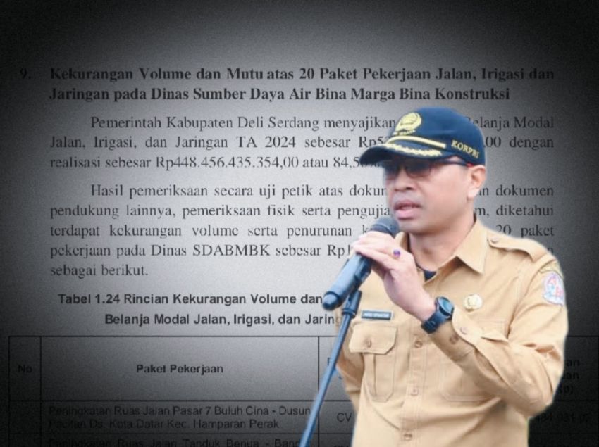 Aroma Korupsi Menguat! Proyek SDABMBK Deli Serdang Jadi Temuan BPK Rp1,6 Miliar, Kadis Tutup Mulut