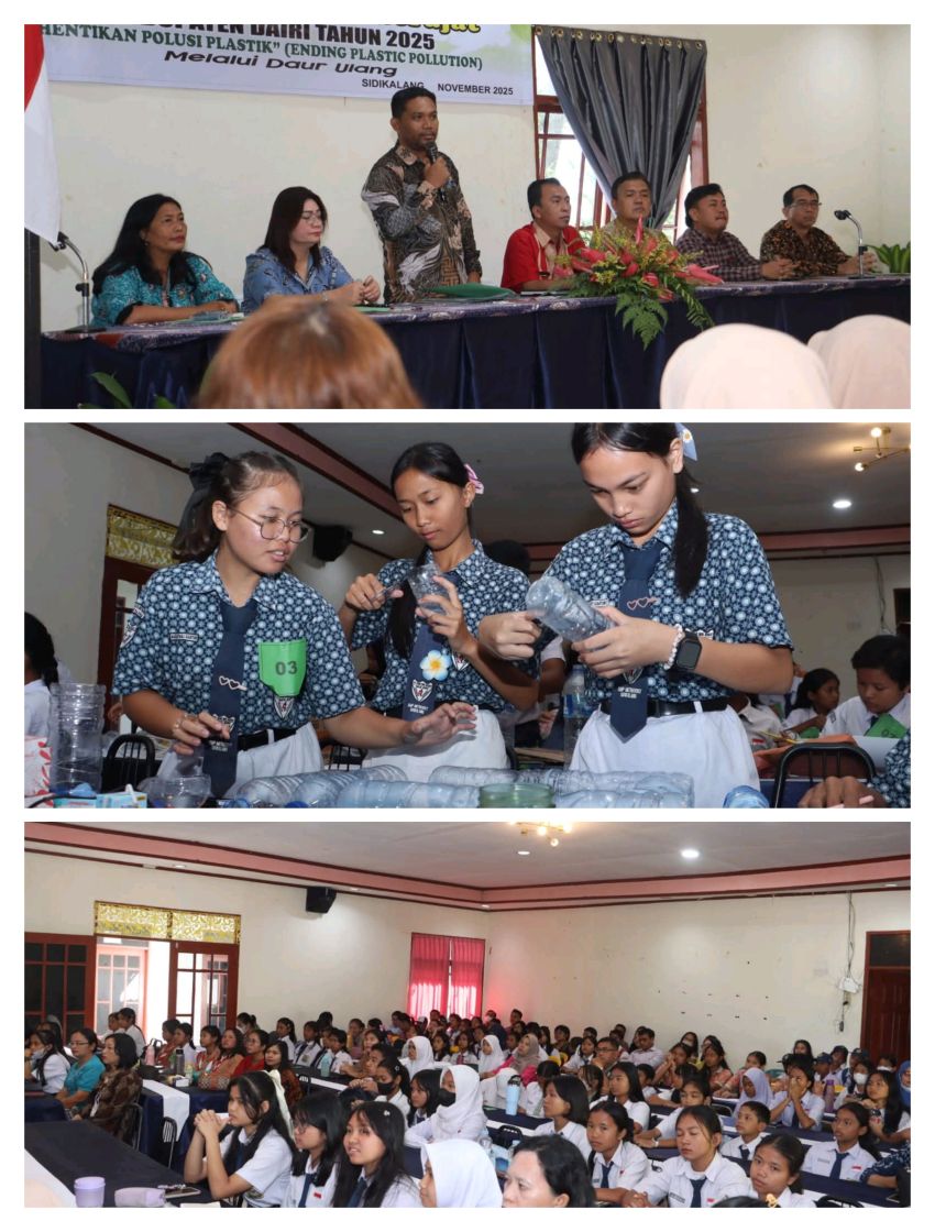 Hentikan Polusi Plastik, 25 Sekolah Tingkat SMP se-Dairi Ikuti Lomba Kreasi Bahan Baku Sampah
