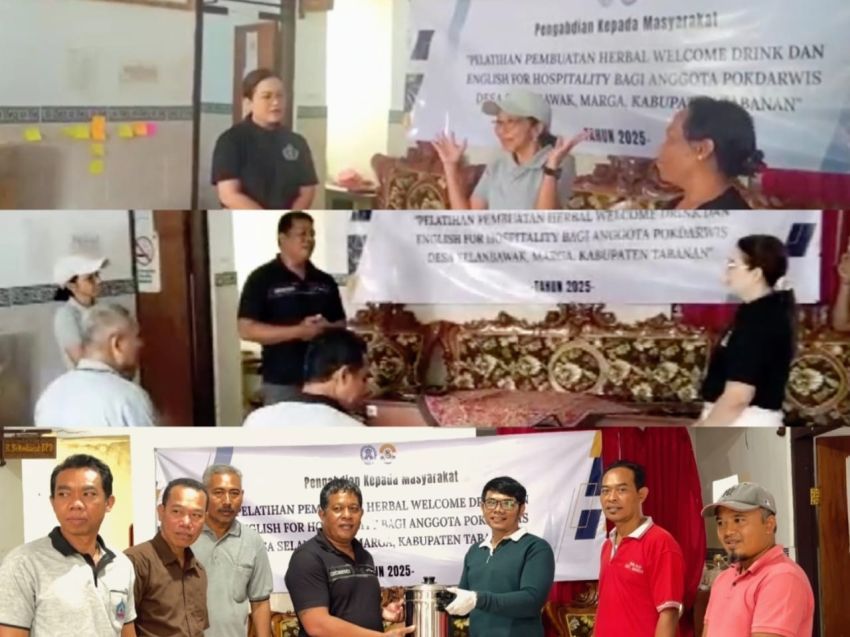 Program PKM Undhira Dorong Inovasi Desa Wisata Melalui Pelatihan Herbal Welcome Drink dan English for Hospitality