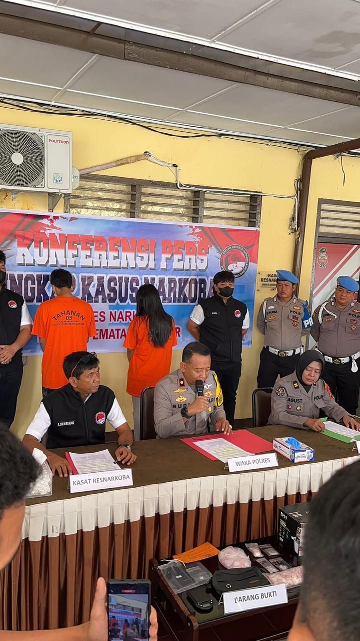 Wakapolres Pematangsiantar Pimpin Press Release Keberhasilan Gagalkan Dugaan Peredaran Sabu 92,78 Gram