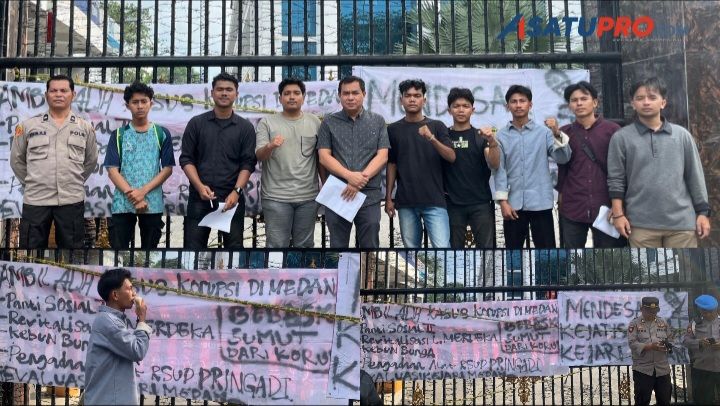 Mahasiswa Geruduk Kejati Sumut, Minta Segera Copot Kajari Medan Karena Minim Prestasi