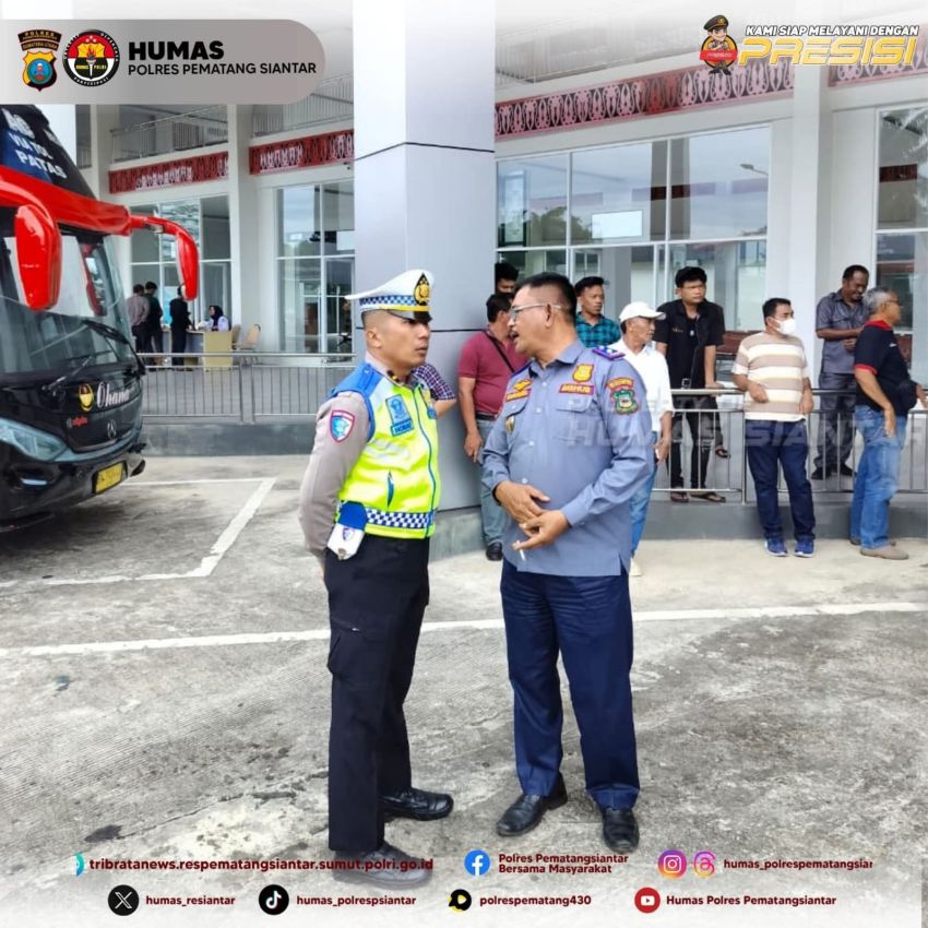 Sat Lantas Polres Pematangsiantar Sosialisasikan Optimalisasi Terminal Tanjung Pinggir Jelang Nataru 2025/2026 Sebagai Pusat Angkutan Resmi