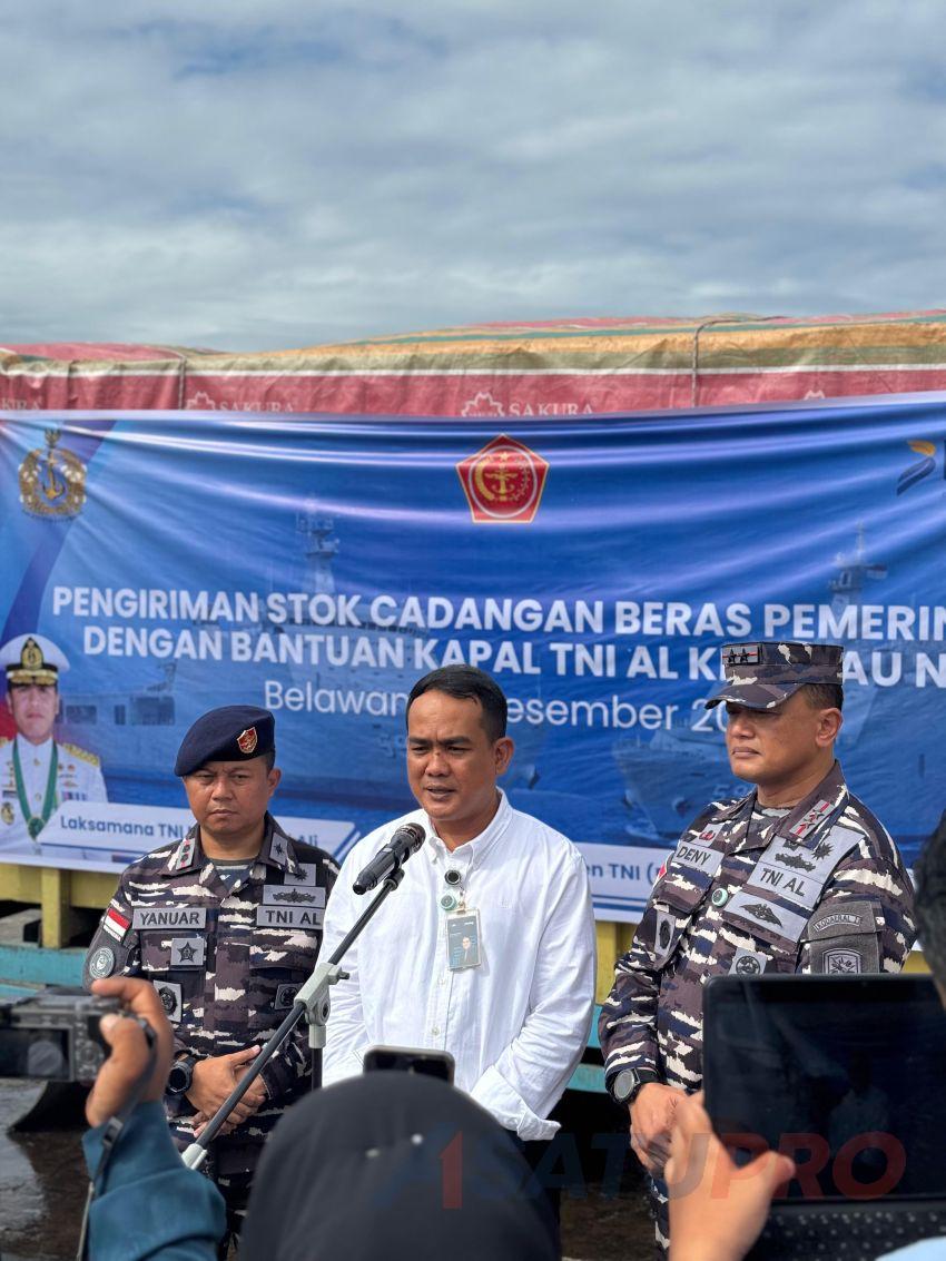Dibantu TNI-AL, BULOG Sumut Kirim CBP ke Pulau Nias