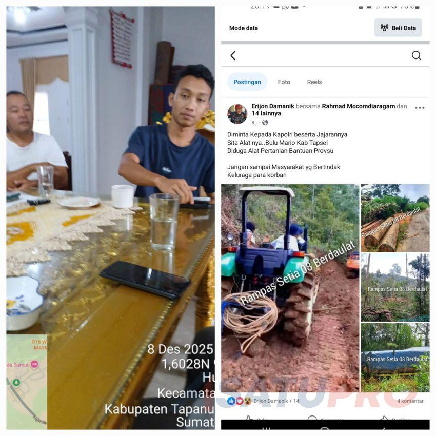 Diduga Gunakan Traktor Bantuan Provinsi untuk Penebangan Kayu, Pengusaha Bantah: Alat Dibeli Pribadi