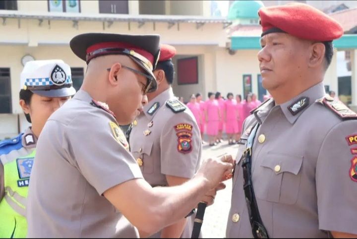 Kapolres Tanah Karo Pimpin Sertijab Tiga Pejabat Utama di Mapolres