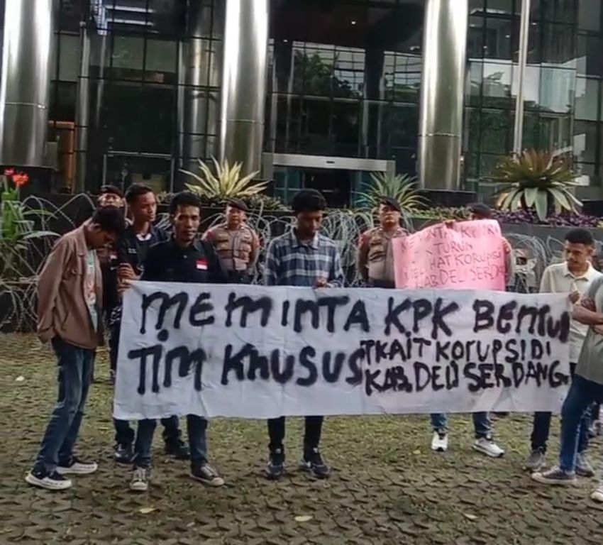APPRI Demo KPK, Soroti Dugaan Korupsi Proyek Jalan SDABMBK di Deli Serdang