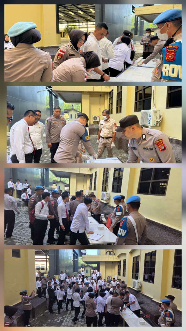 Pengecekan Urine Serentak 2.800 Personel, Polda Aceh Tegaskan Komitmen Zero Narkoba di Internal