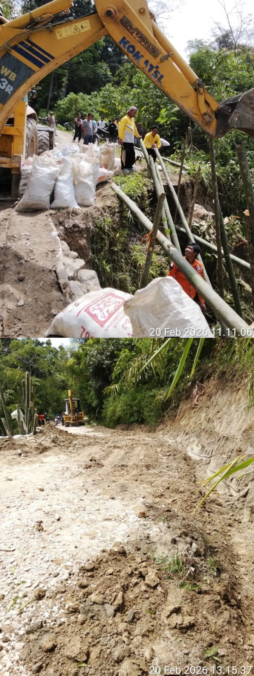 Pemkab Dairi Tangani Jalan Amblas Di Dusun Lumban Situngkir Desa Onan Lama