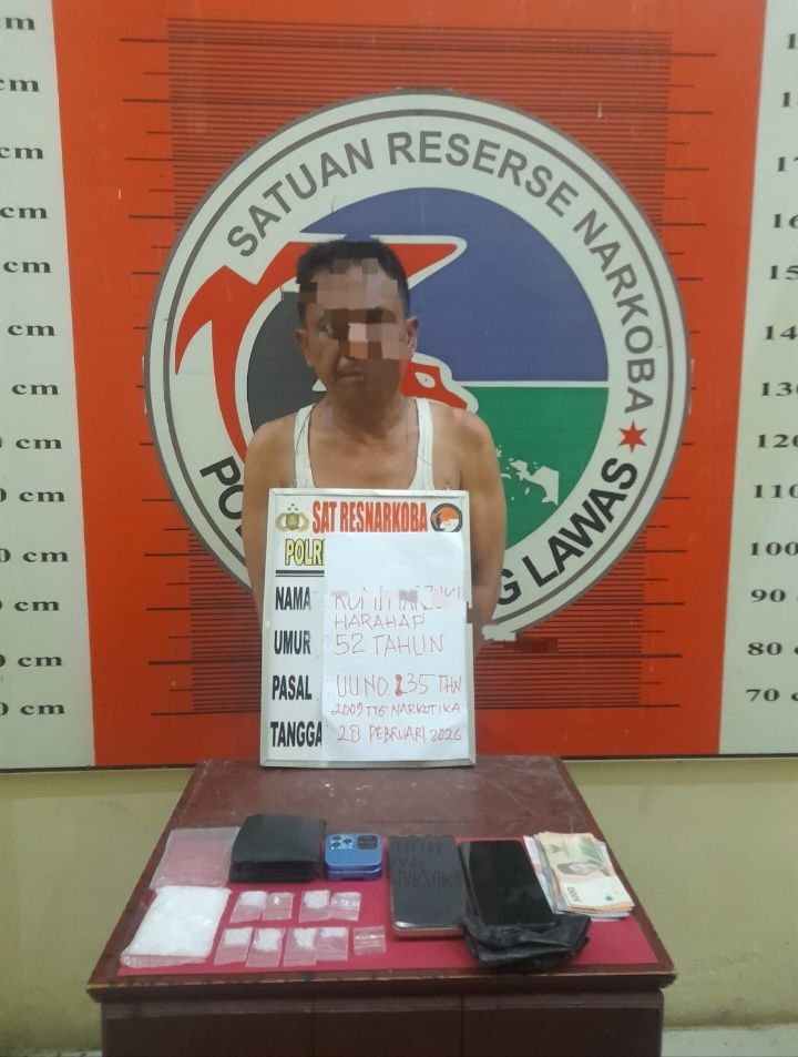 Rumah dijadikan Transaksi Narkoba. MRH ditangkap Polres Palas Bersama Barang Bukti Sabu Sabu