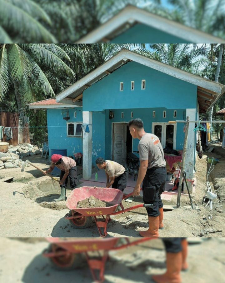 Brimob Polda Sumut Dampingi Warga Tapsel Bangkit Pascabencana