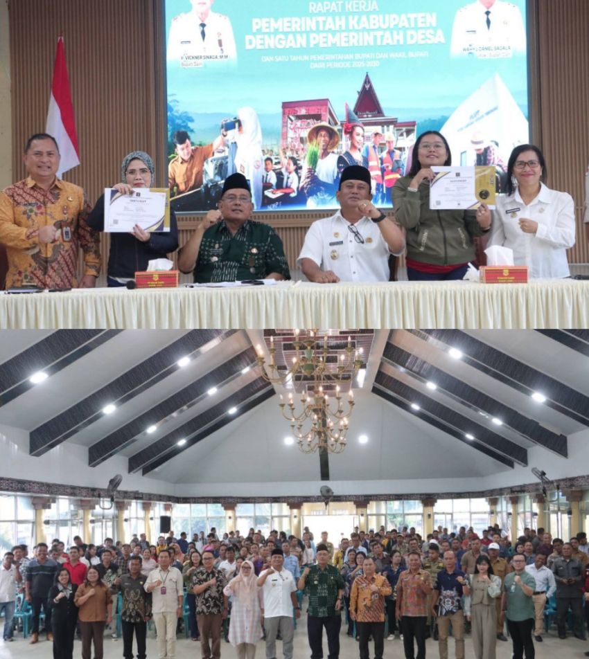 Pemkab Dairi Gelar Rapat Kerja Bersama Pemerintah Desa Se-Dairi, Refleksi Setahun Kepemimpinan Bupati