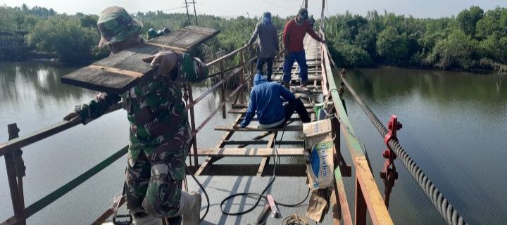 Rehab Jembatan Gantung Perintis Garuda di Desa Dogang Rampung, Dukung Konektivitas Wilayah Langkat