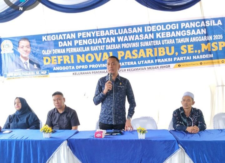 Defri Noval Pasaribu Sosialisasi Idiologi Pancasila di Gang Karya Muda Medan Johor