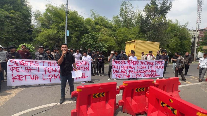 LPM Sunggal Kembali Geruduk Polrestabes Medan, Desak Polisi Panggil Oknum Anggota DPRD Deli Serdang Inisial DG