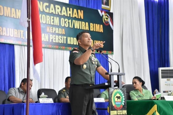 Kunjungan Kerja Danrem 031/WB ke Kodim Kampar dan Yonif 132 dalam Rangka upaya Pembinaan Satuan