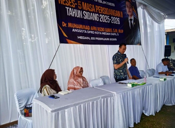 Muhammad Afri Rizki Lubis Reses di Kelurahan Pangkalan Manshur Medan