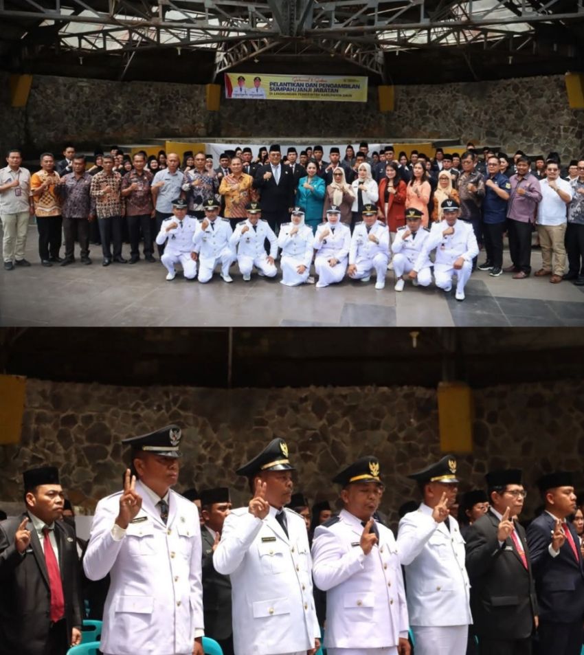 Bupati Dairi Lantik Dan Ambil Sumpah Janji Jabatan Setara Eselon III dan IV
