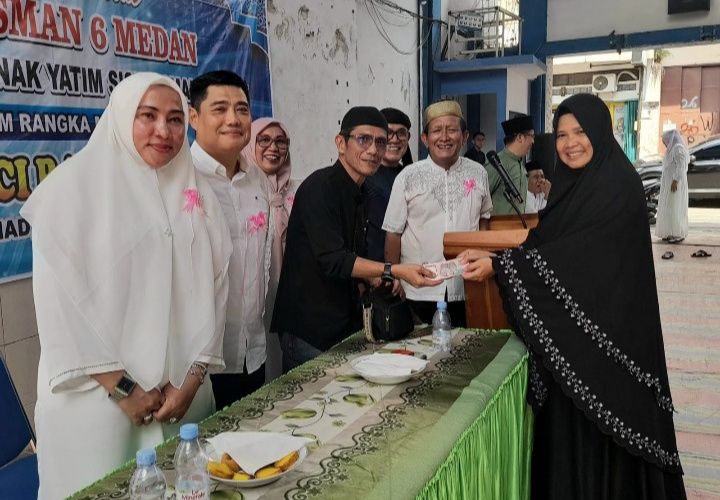 Silaturahmi IKAL SMA Negeri 6 Medan, Santuni  Pelajar Yatim, Dhuafa dan Siswa Ikut Olimpiade Fisika
