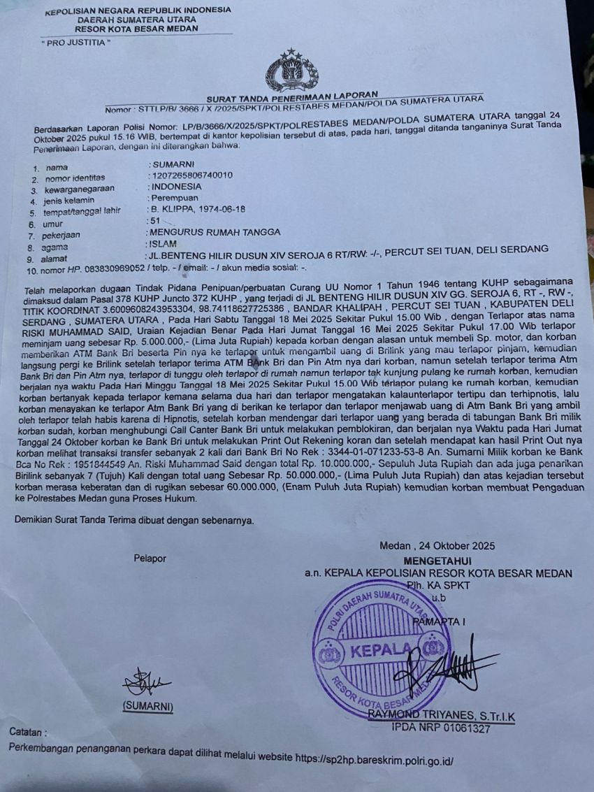 Modus Minjam Uang, Menantu Diduga Bobol Rekening Mertua Rp60 Juta