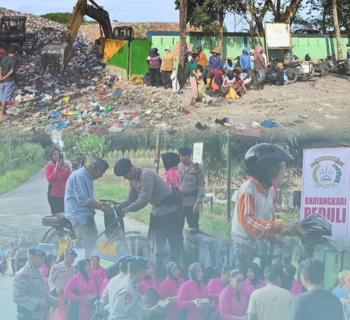 Brimob Berbagi Takjil Kepada Pekerja TPA, Gojek, Supir Angkot dan Masyarakat Umum