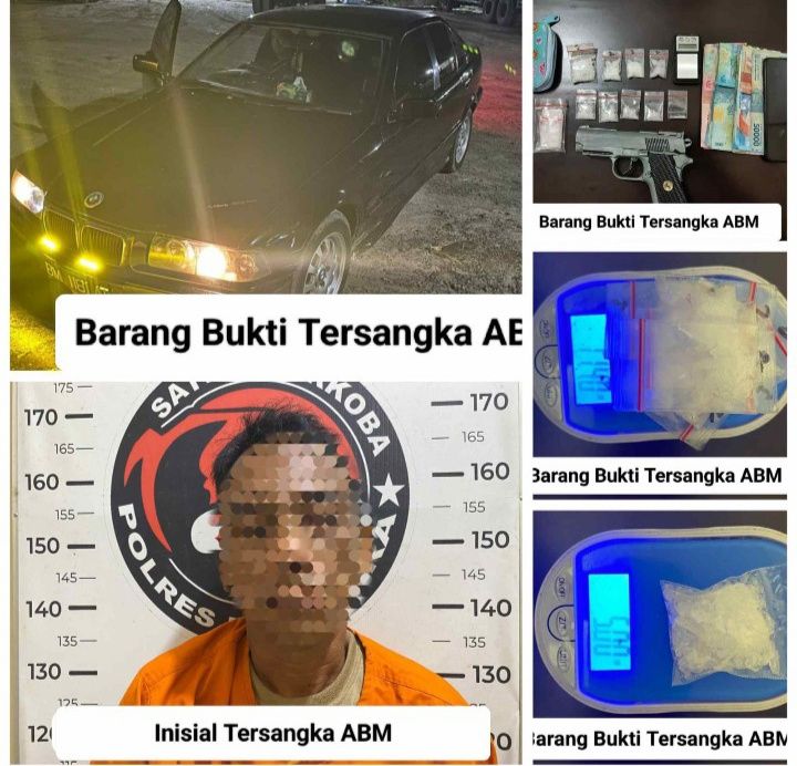 Polres Batu Bara Tangkap Pengedar Narkoba di Tanjung Gading, Sabu 16,4 Gram dan Airsoft Gun Disita