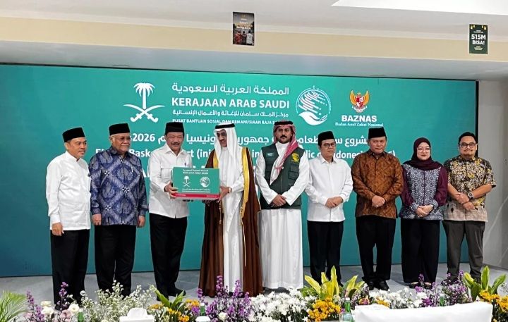 Pusat Bantuan Kemanusiaan dan Pertolongan Raja Salman (KSrelief) dan BAZNAS RI Salurkan 7.000 Bantuan Paket Pangan