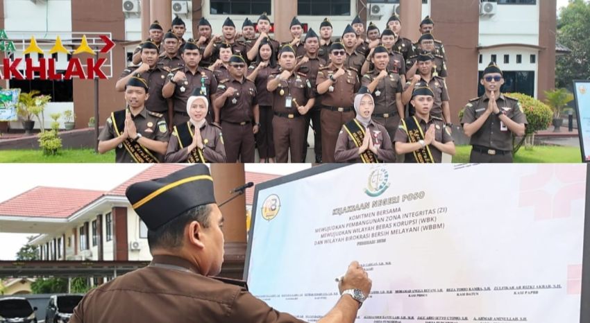 Satu Hati Menuju WBK/WBBM, Kejari Poso Canangkan Zona Integritas di Hadapan Publik
