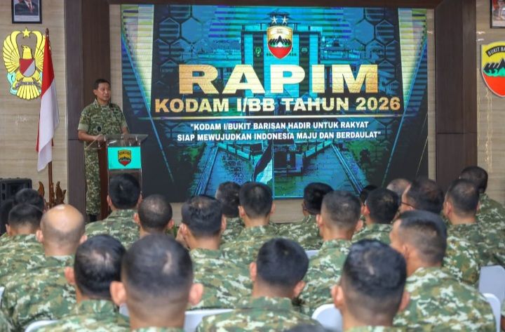 Pangdam I/BB Pimpin Rapat Pimpinan Kodam I/Bukit Barisan TA 2026