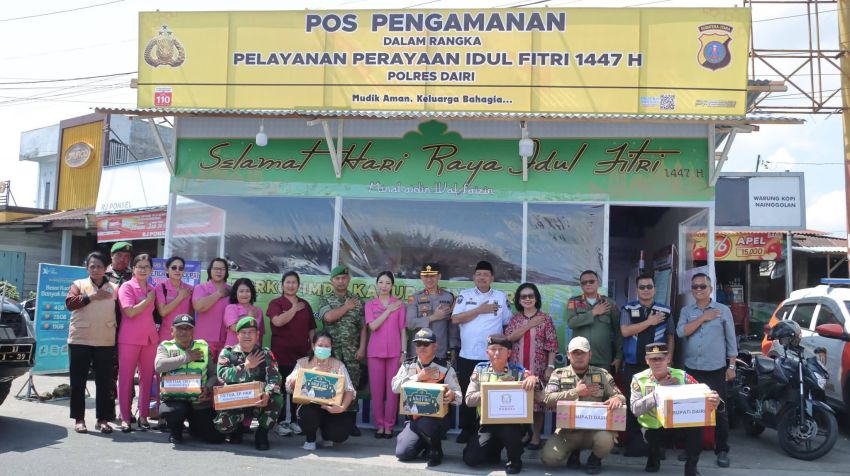 Bupati Dairi Bersama Kapolres Dairi Tinjau Pos Pengamanan