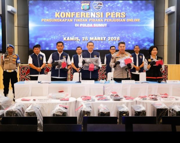 Judi Online Omzet Rp 7 M Jalur Kamboja DiGrebek Poldasu Puluhan Perangkat Serta Buku Rekening Disita