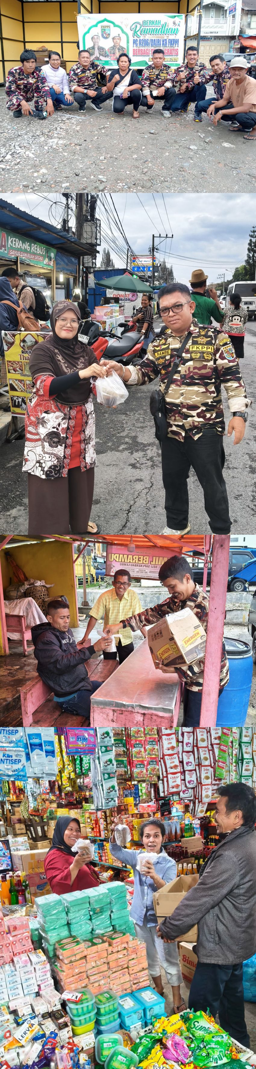 KB FKPPI 0206/Dairi Bagikan Takzil Berkah Ramadhan kepada Warga Pusat Pasar Sidikalang, Wujud Kepedulian di Bulan Suci