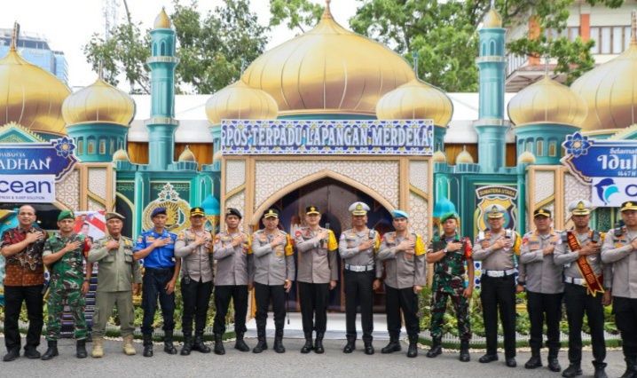 Wakapolda Sumut Cek Pos Terpadu Operasi Ketupat Toba 2026 di Lapangan Merdeka Medan