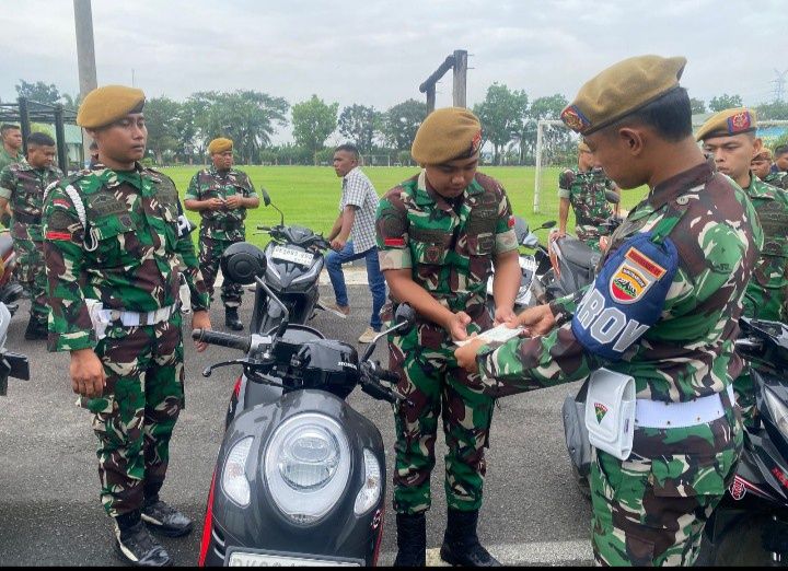 Komandan Batalyon Arhanud 11/WBY Pastikan Anggota Mudik dengan Amanl, Cek Setiap Kendaraan