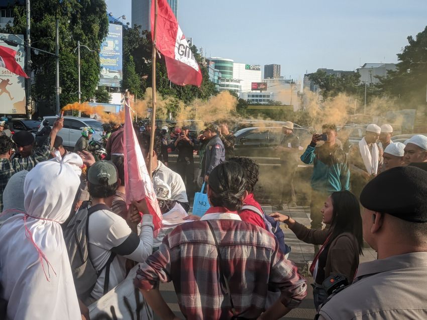 Aksi GMNI Jakarta Timur di Mabes Polri  Desak Polri Usut Tuntas Kasus Kematian Ermanto Usman