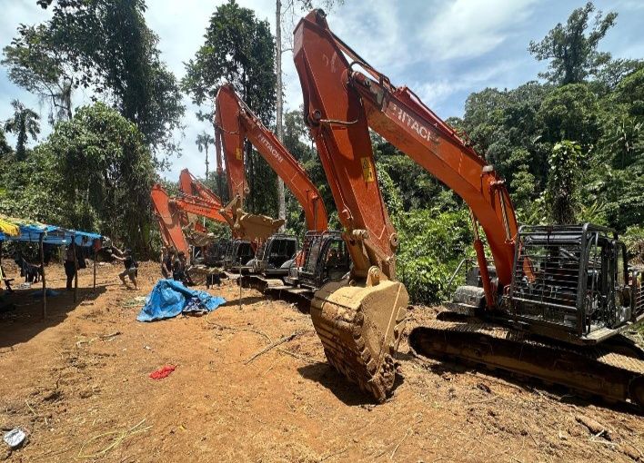 Tim Gabungan Brimob Tindak Tambang Emas Ilegal di Perbatasan Tapsel&ndash;Madina